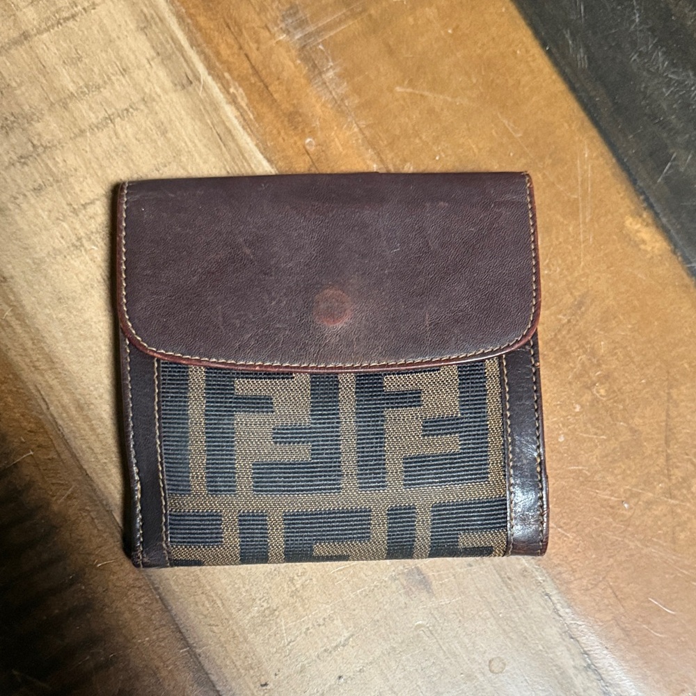 Fendi Brown and Black Wallet